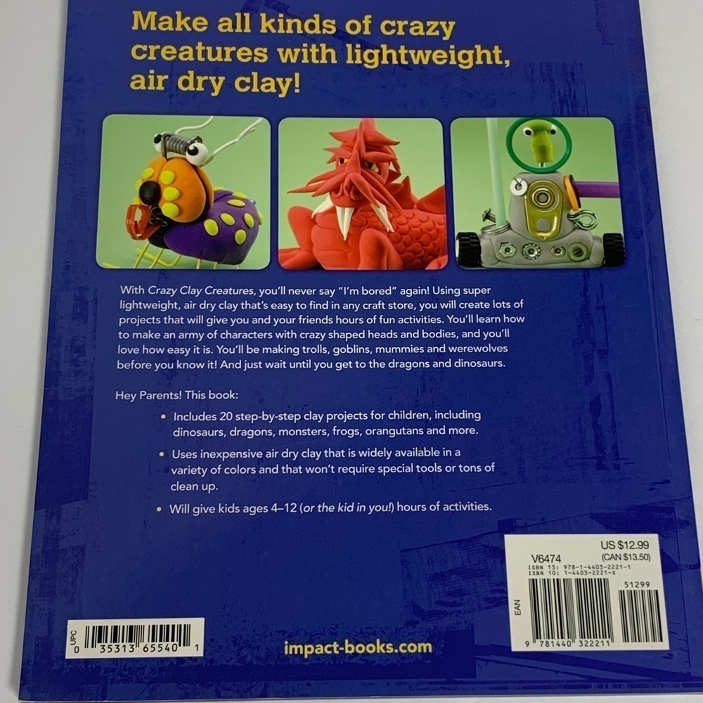 Crazy Clay Creatures by Maureen Carlson Paperback Book - Picture 2 of 11